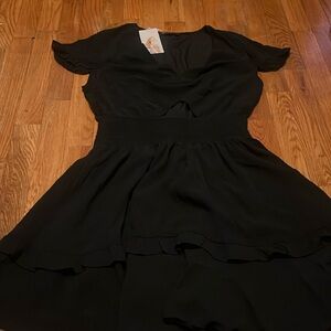 black loose flowy dress